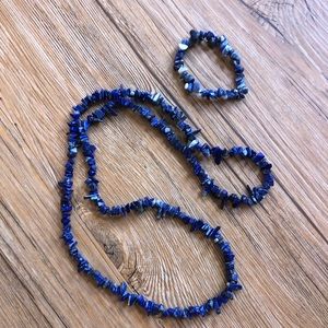 Puka Shell Long Necklace and Bracelet Set